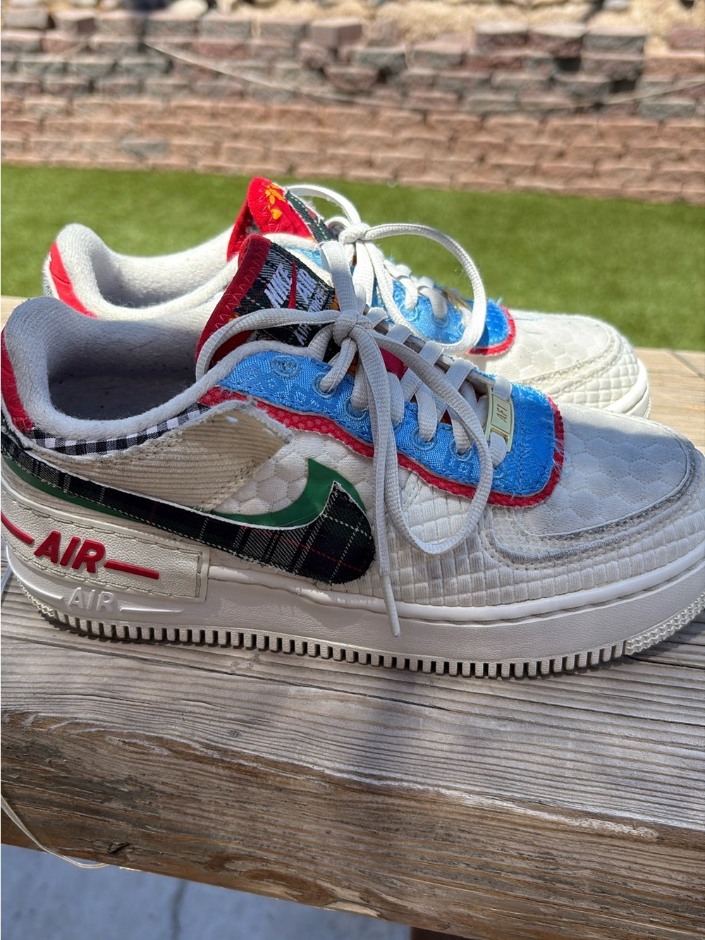 Air Force 1 shadow plaid RARE